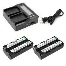 2Pcs High-Capacity 2600mAh NP-F550 NP F550 cameras Batteries +Dual LCD Screen Charger for Sony NP-F570 F530 CCD-SC55 CCD-TRV81 2024 - buy cheap