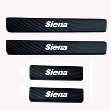 4pcs Carbon Fiber Vinyl Car Door Sill Protector Scuff Plate Sticker for Fiat Siena Car Accessories 2024 - buy cheap