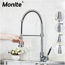 Monite LED Chrome Brass ORB Pull Out Down Rotated Spring Kitchen Basin Swivel Spout Vessel Sink Mixer Tap Kitchen Faucet Tap 2024 - buy cheap