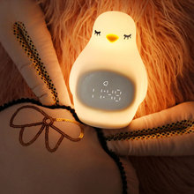 Penguin Outlook LED Night Light Animal Alarm Clock Silicone Table Lamp Cute Bsedside Lamp USB Power for Children Baby Bedroom 2024 - buy cheap