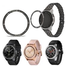 Capa adesiva de metal para samsung galaxy watch, acessório protetor de relógio inteligente com moldura de 42/46mm, anti arranhões 2024 - compre barato