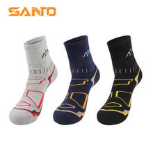 Men Sports Socks (3 Pairs/lot) SANTO/S016 Cotton Quick Dry Warm Male Socks Outdoor Climbing Hiking Socks 2024 - buy cheap