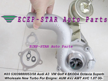 Turbocompressor k03 053 058 53039700053 53039700058 para audi, a3, skoda octavia superb, vw golf iv 1.8t gestão avj awt arx arx arx 2024 - compre barato