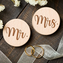 Mr & Mrs Wedding Ring Box Wooden Ring Holder Ring Bearer Box Wedding gift for couple rustic country wedding decoration 2024 - buy cheap