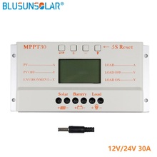 Pantalla LCD protección contra sobrecarga 10a 20A 30A MTTP, Panel Solar inteligente, controlador de cargador con puerto de salida USB 2024 - compra barato