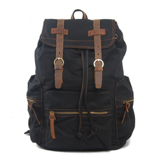 Men's Canvas Travel Shoulder Bag Travel Backpack Satchel Leather Cotton Bag Rucksack Large Capacity Laptop Bag Bagpack 2024 - buy cheap