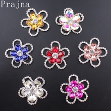 Prajna Sew On Glass Rhinestones Flower Rhinestones Button Flat back AB Rhinestone For Craft Clothes Wedding Jewelry Applique DIY 2024 - buy cheap