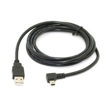 180cm 6Ft 90 degree angled MINI USB B type to USB2.0 Male data & charge cable for MP3 MP4 GPS black color 2024 - buy cheap