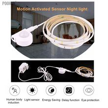 Sensor LED de movimiento activado luz nocturna 1,2 M Sensor PIR tira LED impermeable para habitación de bebé escaleras gabinete US/EU Plug 2024 - compra barato