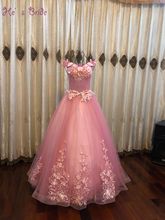 He's Bride Luxury Evening Dress Sweet Heart Cap Sleeve Applique Embroidery Pearl Floor-length Party Ball Gown Robe De Soiree 2024 - buy cheap