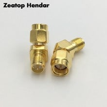 1Pcs Brass SMA Male Jack to RP SMA RP-SMA Female Plug Antenna 45 135 Degree Angle Adapter for FPV 50 Ohm Connector 2024 - buy cheap