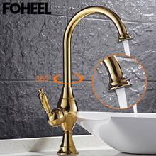 FOHEEL Free Shipping Kitchen Sink Mixer Tap black Chrome kitchen faucet single handle Hot and Cold Water kitchen faucet 2024 - buy cheap