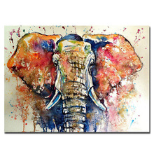 Pintura de elefante de acuarela, pintura de diamante bordado 5d, punto de cruz, imagen mosaico de diamantes de imitación, kits de diamantes de imitación, decoración del hogar 2024 - compra barato