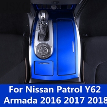 Pegatinas cubierta tira de ajuste para coche de panel de caja de cambios pegatinas Marco de panel para Nissan Patrol Y62 Armada 2016 2017 2018 2024 - compra barato