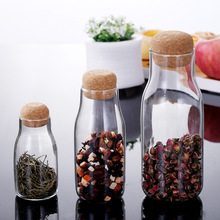 Creative kitchen tea storage bottles glass candy Jars with cork lid spices Sugar coffee container receive Organizer Cans 2024 - buy cheap