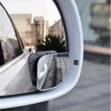 Espelho para retrovisor de carro, acessório para carros, espelho pequeno arredondado, ponto cego, lente grande angular, rotação em 360 graus ajustável 2024 - compre barato