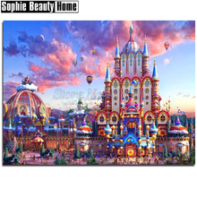 DIY 5D Diamond Mosaic Castles&Balloons Handmade Diamond Painting Cross Stitch Kits Rhinestones Diamond Embroidery Pattern 188313 2024 - buy cheap