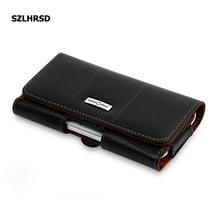 SZLHRSD Genuine Leather Belt Clip Pouch Cover Case for Xiaomi Poco F1 Phone Wallet Pouch for Motorola P30 Pro for LG V40 ThinQ 2024 - buy cheap