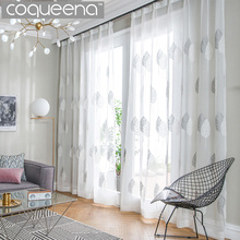 2019 New Embroidered White Tulle Curtains for Living Room Bedroom Kitchen Window Voile Tulle Sheer Curtains Window Treatments 2024 - buy cheap