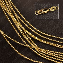 Wholesale Newest Style 5PCS 18 Inches Gold Filled Beads Ball Necklace Chains Necklaces Jewelry Pendant Fast Shipping 2024 - buy cheap