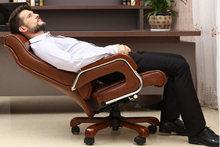 Компьютерный стул может лежать подъемный босс стул кожаное вращающееся кресло 2024 - купить недорого