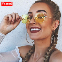Yoovos 2019 Ocean Lens Sunglasses Women Mirror Retro Street Beat Glasses Men Metal Classic Eyeglasses Shopping Oculos De Sol 2024 - buy cheap