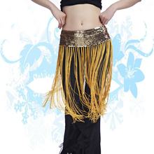 Belly Dance Waist Chain Hip Scarf Tassels Sequins Bandage Dance Belt Hip Scarf Wave Costume Dancewear Waist Chain 18 2024 - buy cheap