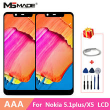 Оригинальный 5,8 "для Nokia 5,1 Plus ЖК-дисплей с сенсорным экраном дигитайзер полная сборка запасные части для Nokia X5 ЖК-дисплей 2024 - купить недорого