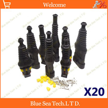 20 lots,2/3/4/5 Pin/ways AMP/HID Auto male&female waterproof Connectors+sheaths kids for HEV/EV Start/Stop/Inverter Systems etc. 2024 - buy cheap