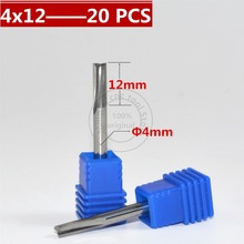 4mm*12mm,Freeshipping,CNC wood tools,carbide End Mill,woodworking insert router bit,2 straight flute end mill,MDF,PVC,Acrylic 2024 - buy cheap