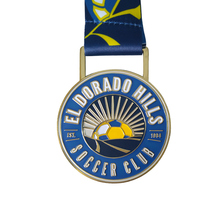 Medalha de metal esportiva campeã personalizada com medalha redonda de fita 2024 - compre barato