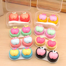 Free ship!1lot=20set!cute apple contact lenses box / companion box / Cartoon eyeglasses case/ lens care /storage box 2024 - buy cheap