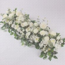 50/100cmWedding decoratio flower wall arrangement supplies silk peony artificial flower row decor Romantic diyiron arch backdrop 2024 - buy cheap