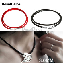 3pcs/lots 1.5mm 2mm 3mm Leather Cord Waxed Rope Necklace Stainless Steel Lobster Clasp Connector Chain For Men Women DIY Jewelry 2024 - buy cheap