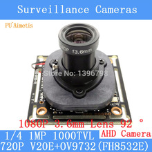 PU'Aimetis-Módulo de cámara CCTV, 720P AHD 4 en 1 1000TVL V20E + OV9732, lente de 3,6mm, cámaras de videovigilancia, interruptor de filtro dual de IR-CUT 2024 - compra barato