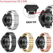 JKER 26mm Quick Release Band Metal Easy Fit Stainless Steel Watch Bands Wrist Strap for Garmin Fenix 5X/Fenix 3/Fenix 3 HR Watch 2024 - buy cheap