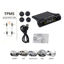 High and low tire pressure alarm Solar Tire pressure monitoring system replaceable sensors battery tyre air TPMS Digital display 2024 - buy cheap