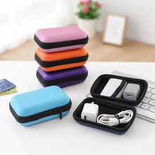 Bolsa de auriculares colorida, estuche rígido de almacenamiento de auriculares con Cable, bolsa de monedas y llaves de viaje, caja de soporte para tarjeta SD, novedad 2024 - compra barato