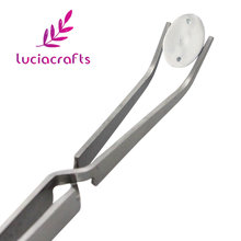 Изогнутые пинцеты для дизайна ногтей Lucia crafts, 1 шт./лот, 9*145 мм, стразы, инструмент из нержавеющей стали, принадлежности для поделок, J0142 2024 - купить недорого