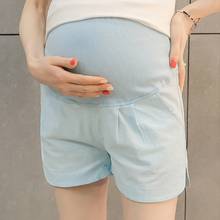 Летняя одежда для беременных из хлопка короткие штаны размера плюс для беременных женская одежда с эластичной резинкой на талии; Одежда для беременных; Шорты живот тощий, 4 размера, S, M, L 2024 - купить недорого