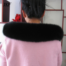 JKP*2021 Real Fox Fur Collar Winter Warm Coat Fur Collar Woman Natural Fox Fur Scarf 2024 - buy cheap