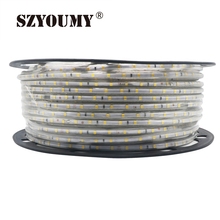 SZYOUMY SMD 2835 220 В наружная Светодиодная лента Гибкая лампа 60 светодиодов/м IP66 Водонепроницаемая светодиодная лента + штепсельная вилка европейского стандарта для украшения дома 2024 - купить недорого