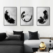 Tinta abstrata dinâmica chinesa, arte para parede, tela de pintura, pôsteres e impressões, decoração, imagens para casa, decoração para sala de estar 2024 - compre barato