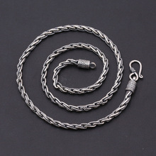 Fnj-colar de corda de prata 925, colar masculino e feminino de prata, corrente de 4mm, tamanhos de 45cm a 60cm, novo, moderno, original s925, para fazer joias 2024 - compre barato