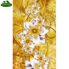 Yumeart diy pintura diamante quadrado completo broca flor de ouro paisagem artesanal bordado ponto cruz presente decoração para casa 2024 - compre barato