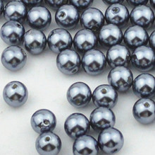 200 piezas 10mm collar accesorio diy cuentas ABS color gris plata perlas redondas 2024 - compra barato