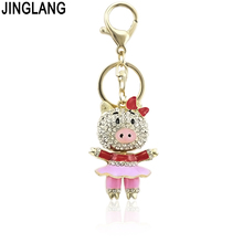 JINGLANG Card Captor Pig Keychain Cartoon Key Chain Cute animal Keyring Jewelry gift for kids friends 2024 - buy cheap