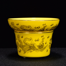 Filtro de té con fugas, coladores de té de porcelana de dragón de cerámica y Fénix, accesorios de té verde kungfú chino 2024 - compra barato