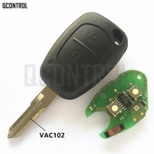 QCONTROL Car Remote Key Suit for Renault CLIO SCENIC KANGOO PCF7946 Chip 433MHZ VAC102 Blade 2024 - buy cheap