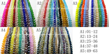 wholesale 4mm 1800pc lot 12 String   Crystal glass faceted  Beads   63 color  pick   fit  bracelet    G402 2024 - buy cheap